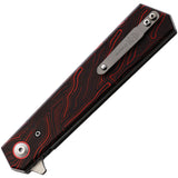 Rough Ryder Reserve Linerlock Black & Red G10 Folding Stainless Pocket Knife 033