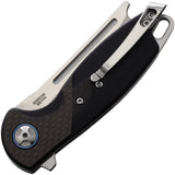 Rough Ryder Reserve One Arm Razor A/O Black G10 & CF Folding D2 Pocket Knife 036