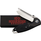 Rough Ryder Reserve One Arm Razor A/O Black G10 & CF Folding D2 Pocket Knife 036