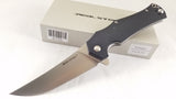 Real Steel Archangel Linerlock Chad Los Banos Black Folding Knife 7251