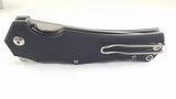 Real Steel Archangel Linerlock Chad Los Banos Black Folding Knife 7251