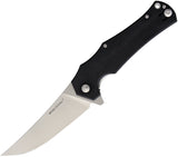 Real Steel Archangel Linerlock Chad Los Banos Black Folding Knife 7251