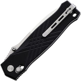 Real Steel Muninn Slide Lock Black G10 Folding Satin VG-10 Pocket Knife 7751BS