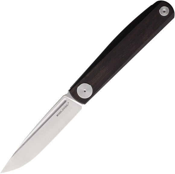 Real Steel Gslip Pocket Knife Slip Joint Ebony Wood Folding VG-10 Blade 7841E