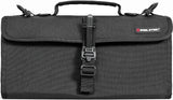 Real Steel Pilgrim Carries 22 Knives Case Black & Gray Buckle Bag RS041