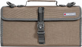 Real Steel Pilgrim Carries 22 Knives Case Coyote Tan Buckle Bag RS042