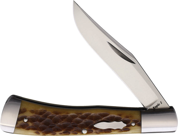 Old School Knifeworks Ruple 1 Trapper Bourbon Bone Folding VG-10 Knife UP1BB