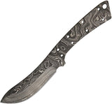 Alabama Damascus Steel 7.5" Full Tang Fixed Blade Knife Blank