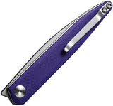 SENCUT Jubil Linerlock Purple G10 Folding D2 Steel Wharncliffe Knife 200291