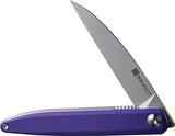 SENCUT Jubil Linerlock Purple G10 Folding D2 Steel Wharncliffe Knife 200291