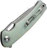 SENCUT Vesperon Linerlock Jade G10 Folding 9Cr18MoV Drop Pt Pocket Knife 200652