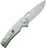 SENCUT Vesperon Linerlock Jade G10 Folding 9Cr18MoV Drop Pt Pocket Knife 200652
