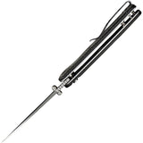 SENCUT Sachse Folding Knife Button Lock Black Micarta 9Cr18MoV 210071