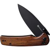 SENCUT Sachse Button Lock Guibourtia Wood Folding 9Cr18MoV Pocket Knife 210076