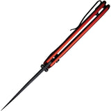 SENCUT Serene Button Lock Red Aluminum Folding D2 Steel Pocket Knife 21022B2
