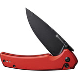 SENCUT Serene Button Lock Red Aluminum Folding D2 Steel Pocket Knife 21022B2