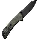 SENCUT Fritch Linerlock Green Micarta Folding 9Cr18 Spey Pt Pocket Knife 220141