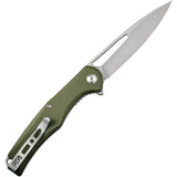 SENCUT Citius Linerlock OD Green G10 Folding 9Cr18MoV Drop Pt Pocket Knife 01A