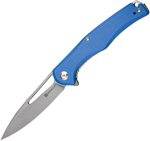 SENCUT Citius Linerlock Blue G10 Folding 9Cr18MoV Drop Point Pocket Knife 01D