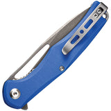 SENCUT Citius Linerlock Blue G10 Folding 9Cr18MoV Drop Point Pocket Knife 01D