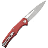 SENCUT Citius Linerlock Burgundy G10 Folding 9Cr18MoV Drop Pt Pocket Knife 01E