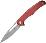 SENCUT Citius Linerlock Burgundy G10 Folding 9Cr18MoV Drop Pt Pocket Knife 01E