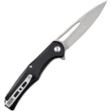 SENCUT Citius Linerlock Black G10 Folding 9Cr18MoV Drop Point Pocket Knife 01F