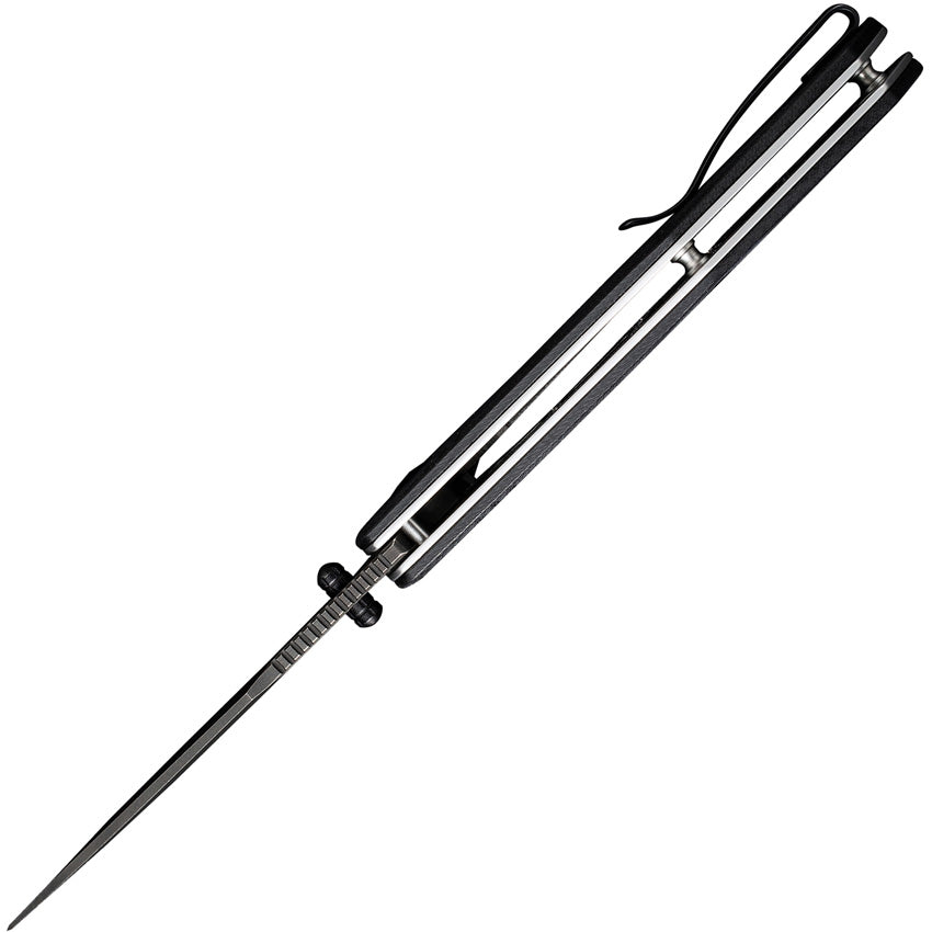 SENCUT Actium Pocket Knife Linerlock Black G10 Folding Stonewash D2 St