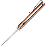 SENCUT Scepter Pocket Knife Linerlock Brown Micarta Folding 9Cr18MoV Blade 03D