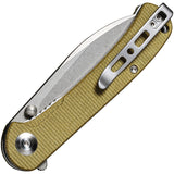 SENCUT Scepter Pocket Knife Linerlock Green Micarta Folding 9Cr18MoV Blade 03E