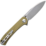 SENCUT Scepter Pocket Knife Linerlock Green Micarta Folding 9Cr18MoV Blade 03E