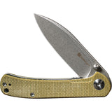 SENCUT Scepter Pocket Knife Linerlock Green Micarta Folding 9Cr18MoV Blade 03E