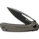 SENCUT Honoris Folding Knife Linerlock Dark Grn Micarta 9Cr18MoV Blade 07B