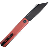 SENCUT Bronte Pocket Knife Linerlock Burgundy G10 Folding 9Cr18MoV Blade 08D