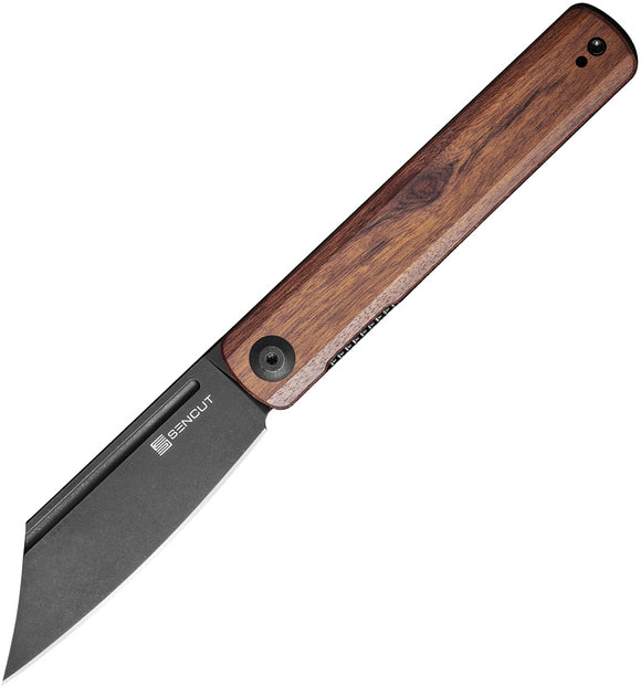 SENCUT Bronte Linerlock Cuibourtia Wood Folding 9Cr18MoV Pocket Knife 08E