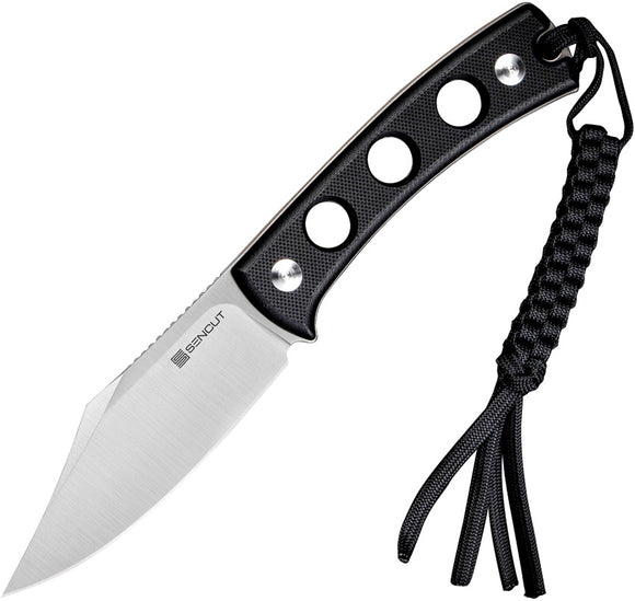 SENCUT Waxahachie Fixed Blade Knife Black G10 9Cr18MoV Stainless w/ Sheath 11A