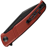 SENCUT Brazoria Folding Knife Linerlock Burgandy G10 D2 Steel Clip Pt Blade 12C