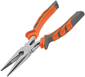 South Bend 6.5" Gray/Orange Carbon Steel Wire Cutter Long Nose Pliers 110946