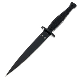 Spartan Blades George Raider Dagger Black SK5 Fixed Blade Knife w/ Sheath BL3BK