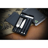 Spartan Blades 4pc Carnivore Personal Dining Black G10 Fork & Knife Set PCDS1