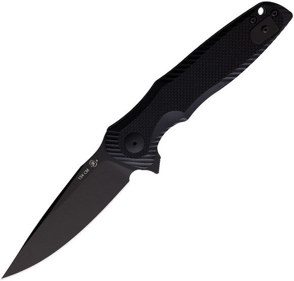 Spartan Blades Poros Linerlock Black G10 Folding 154CM Pocket Knife SFBL11BK