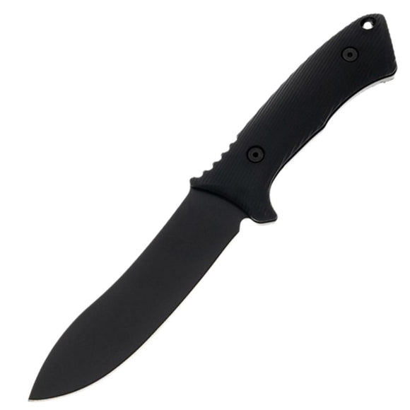 Spartan Blades Harsey Nessmuk Black 1095 Fixed Blade Knife w/ Sheath SL005BK