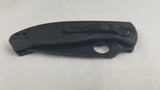 Spyderco Tenacious Folding Black Carbon Fiber Pocket Knife Reversible 122CFBBKP