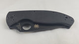 Spyderco Tenacious G-10 Handle Plain Edge Folding Knife Black Blade - 122GBBKP
