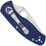Spyderco Persistence Linerlock Blue FRN Folding CPM-S35VN Serrated Knife 136SBL