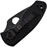Spyderco Ambitious Lightweight Black FRN Folding Serrated 8Cr13 Knife 148SBBK