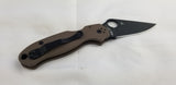 Spyderco Para 3 Compression Lock Earth brown Exclusive S35Vn Folding Knife 223gpbnbk