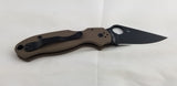 Spyderco Para 3 Compression Lock Earth brown Exclusive S35Vn Folding Knife 223gpbnbk
