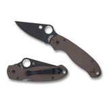 Spyderco Para 3 Compression Lock Earth brown Exclusive S35Vn Folding Knife 223gpbnbk