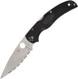 Spyderco Native Chief Lockback Black FRN Folding CTS-BD1N Serrated Knife 244SBK